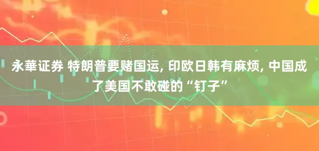 永華证券 特朗普要赌国运, 印欧日韩有麻烦, 中国成了美国不敢碰的“钉子”